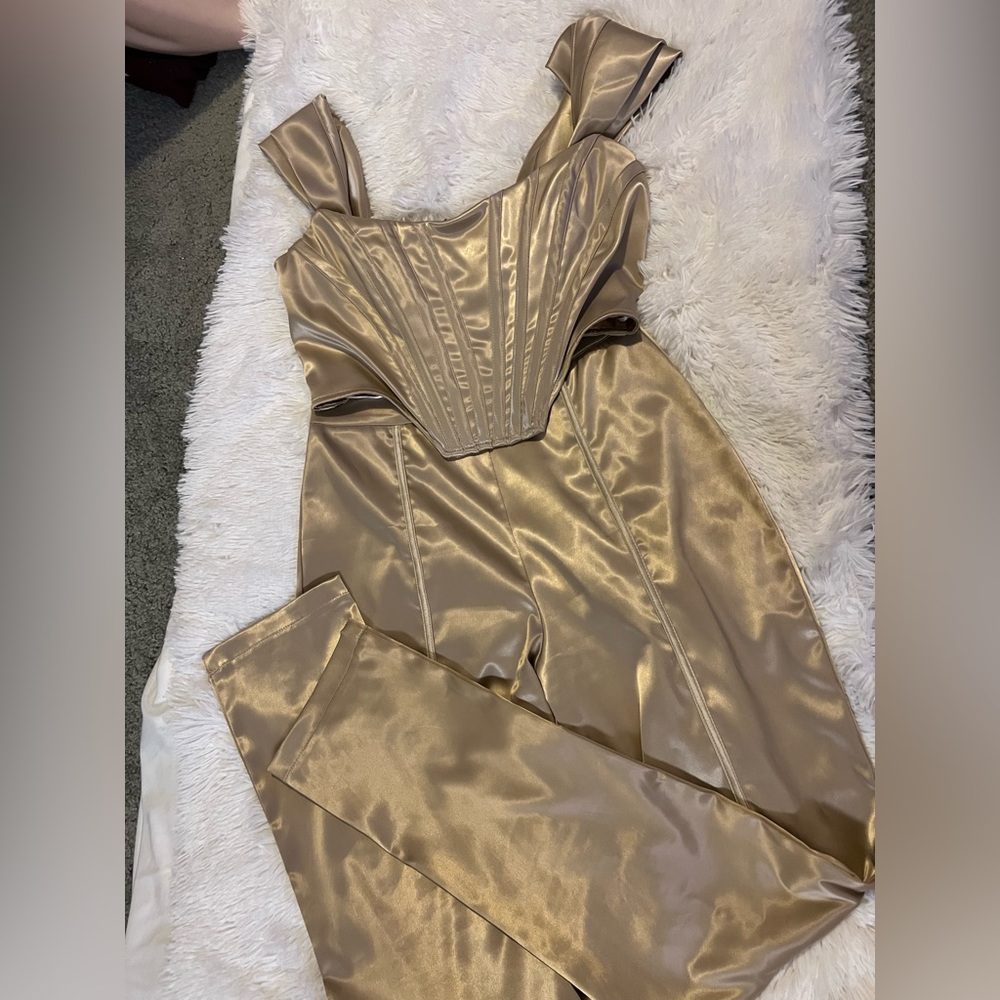 Two Piece Gold Outfit
